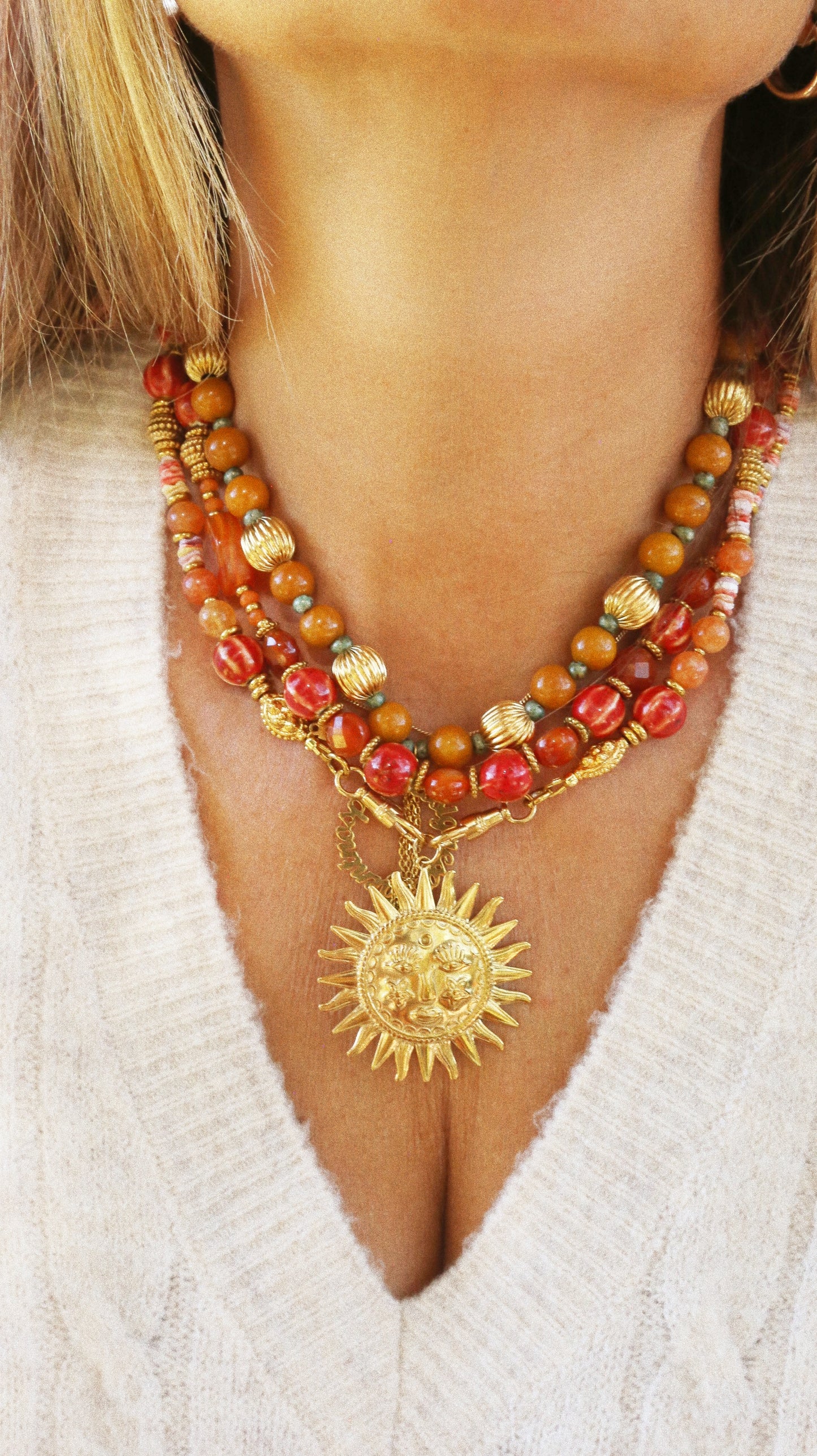 Sautoir “Soleil de la Caverne”