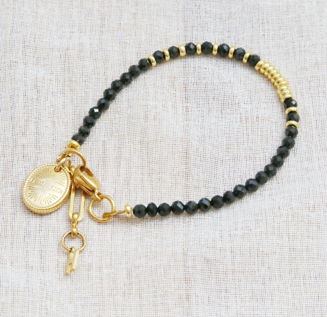 Bracelet Henriette 2-7 – Agate Noire & Chiffre 444