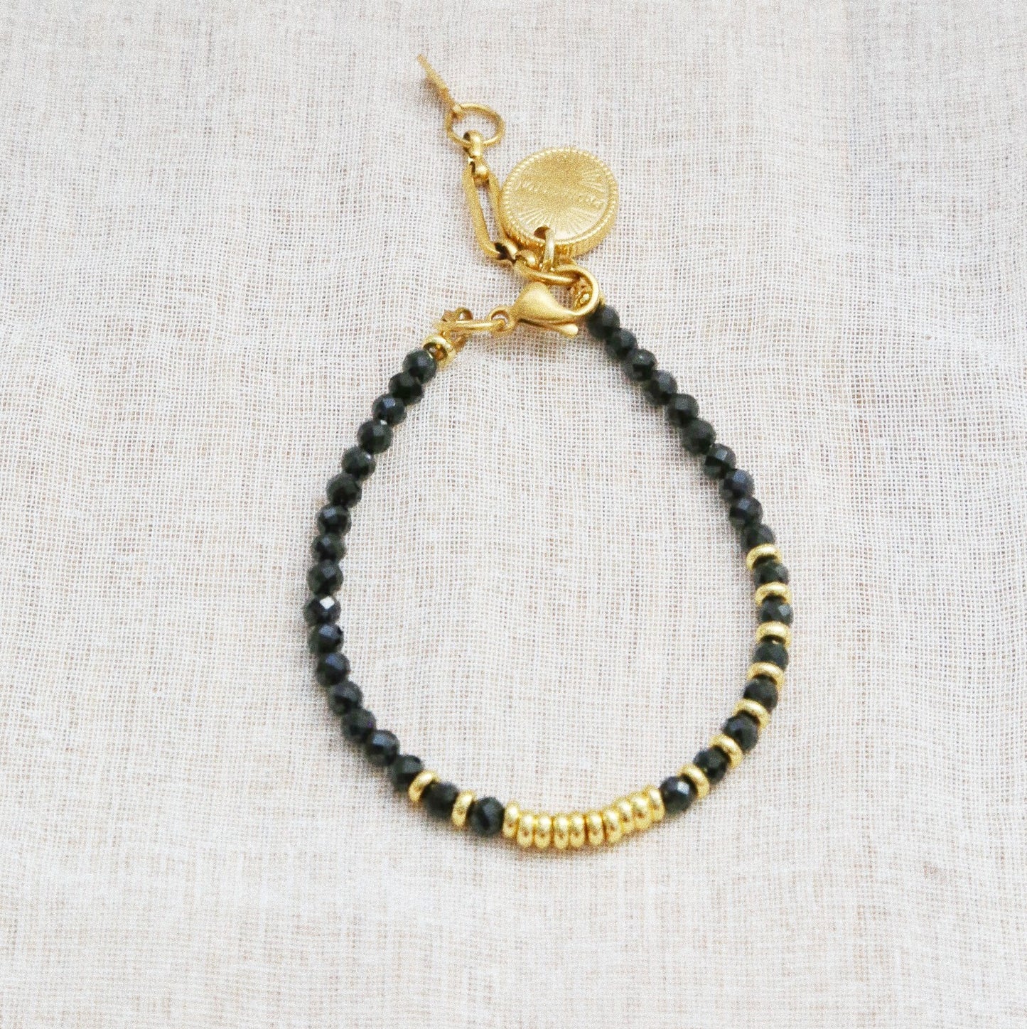 Bracelet Henriette 2-7 – Agate Noire & Chiffre 444