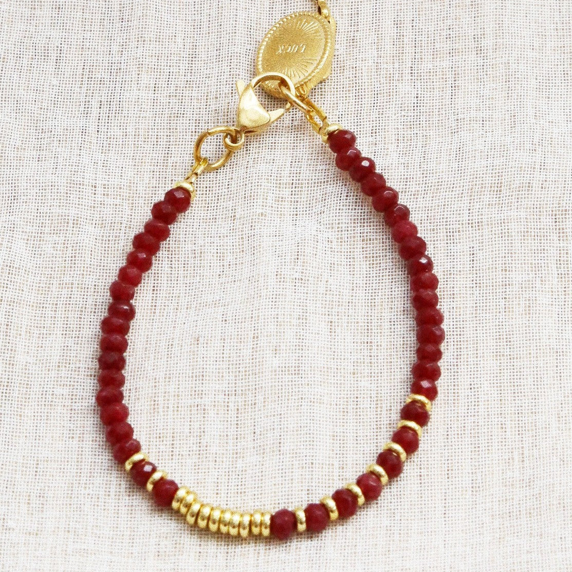 Bracelet Henriette 2-7 – Grenat & Chiffre 777