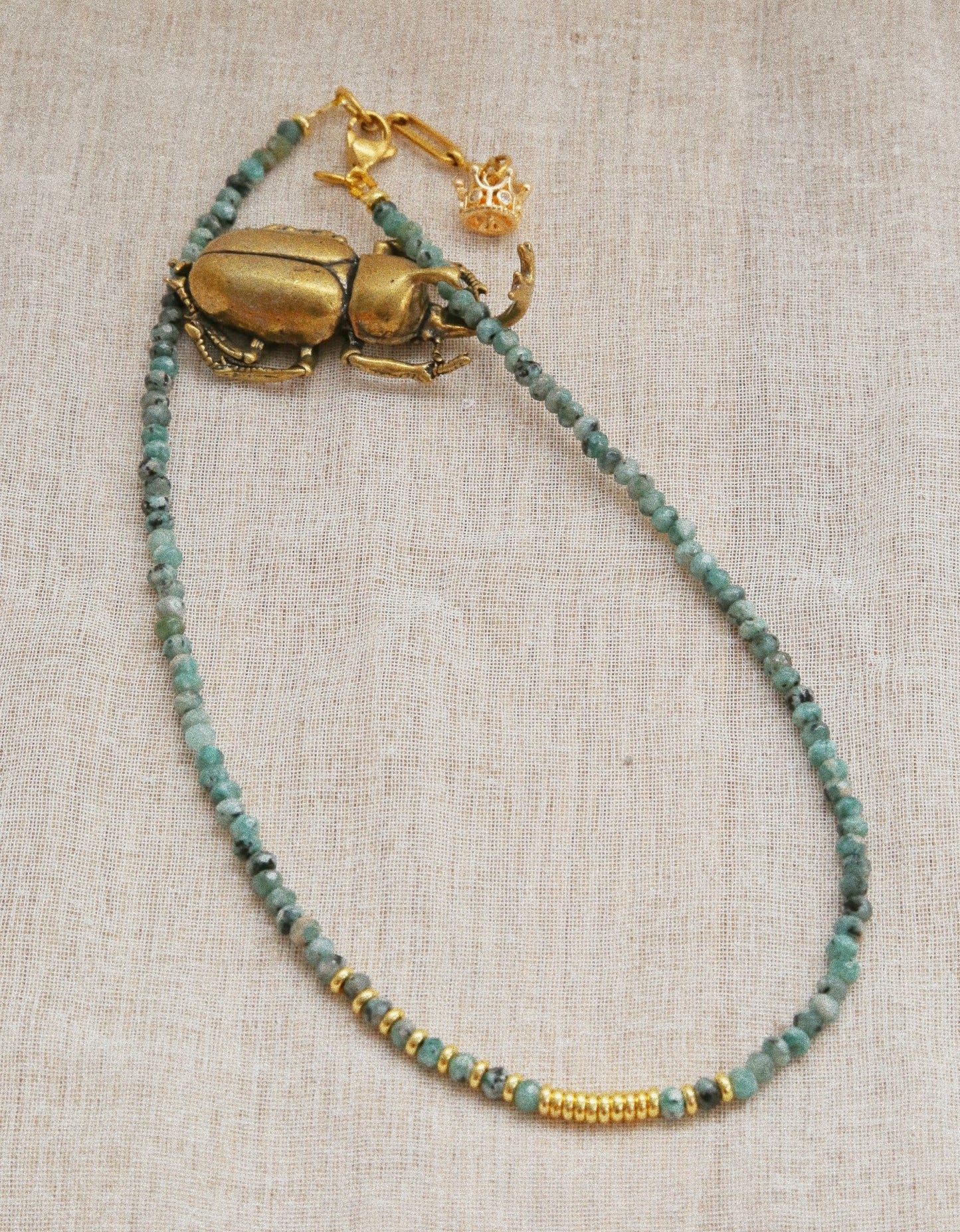 Collier Henriette 2-7 Queen – Jaspe kiwi