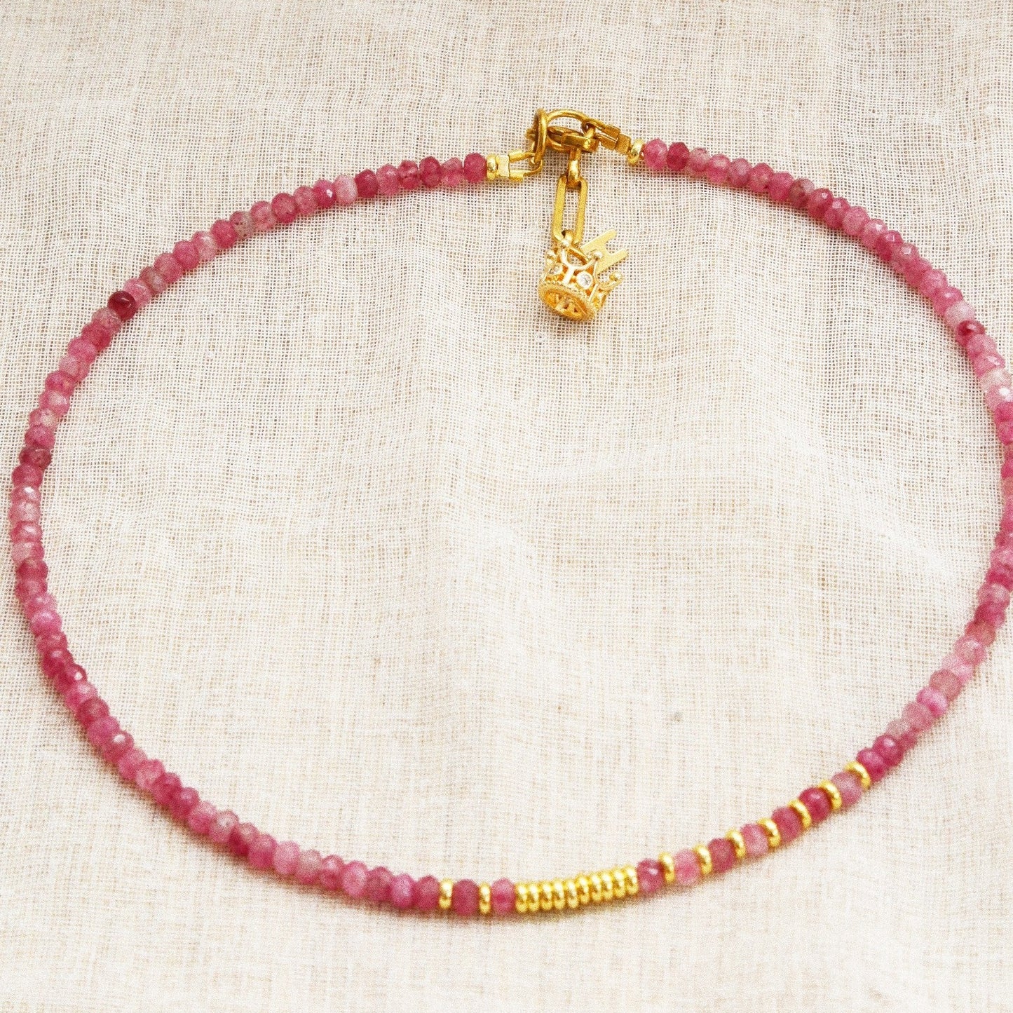Collier Henriette 2-7 Queen – Quartz Rose