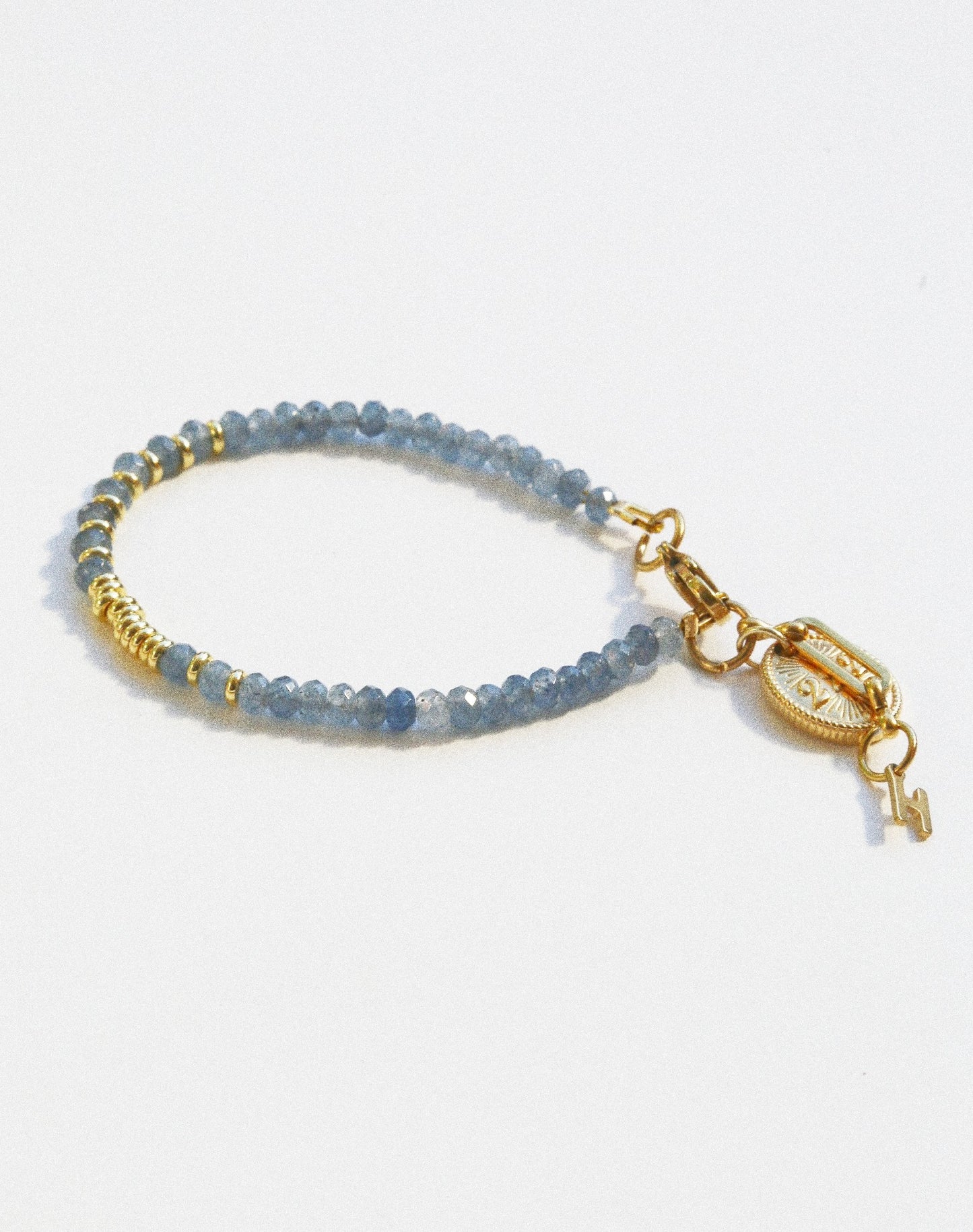 Bracelet Henriette 2-7 – Aigue-marine & Chiffre 777