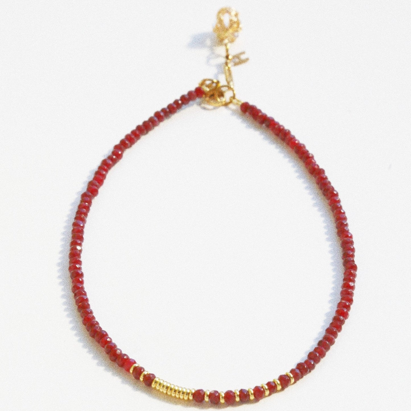 Collier Henriette 2-7 – Grenat & Couronne Dorée