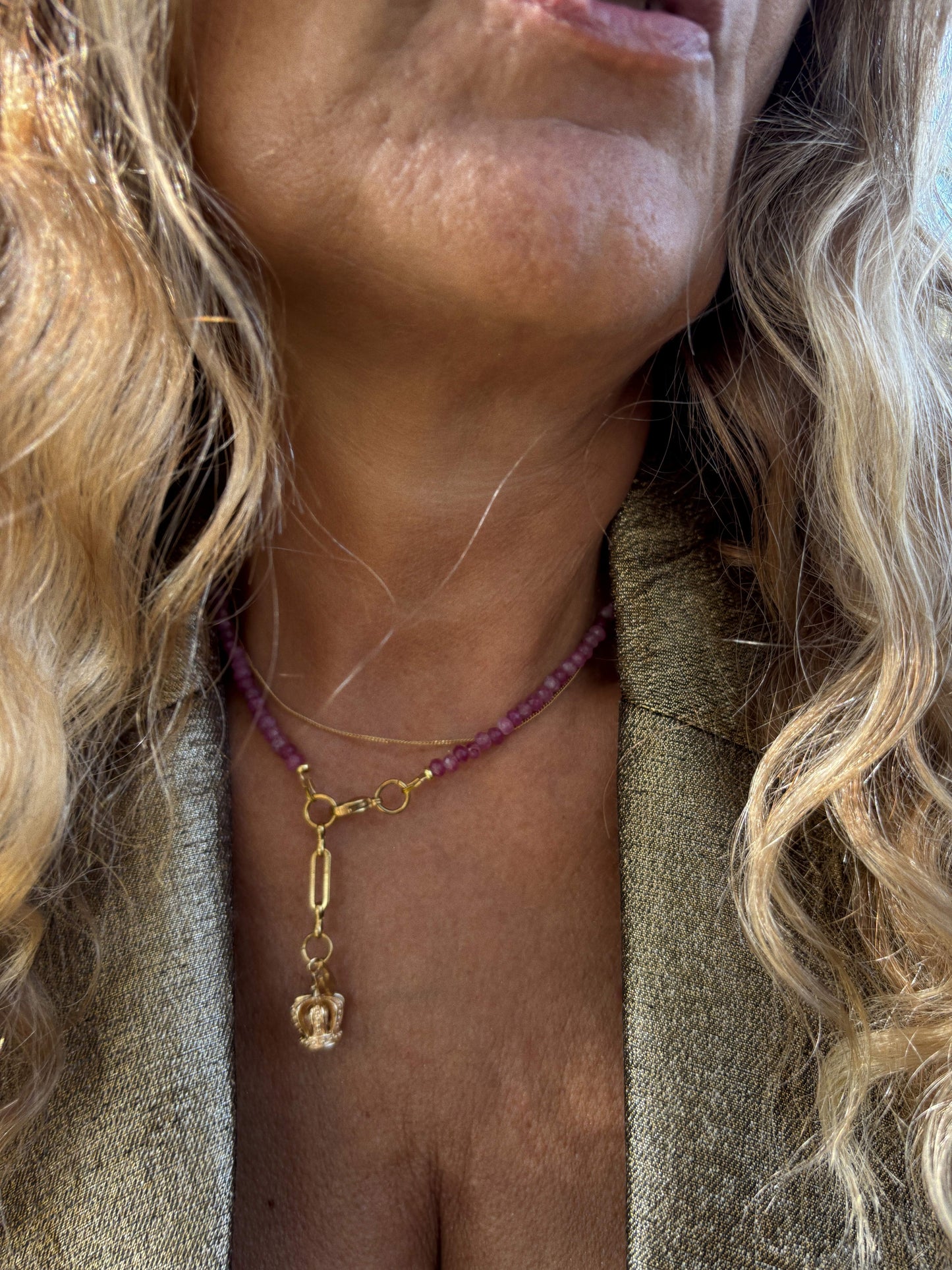 Collier Henriette 2-7 Queen – Quartz Rose