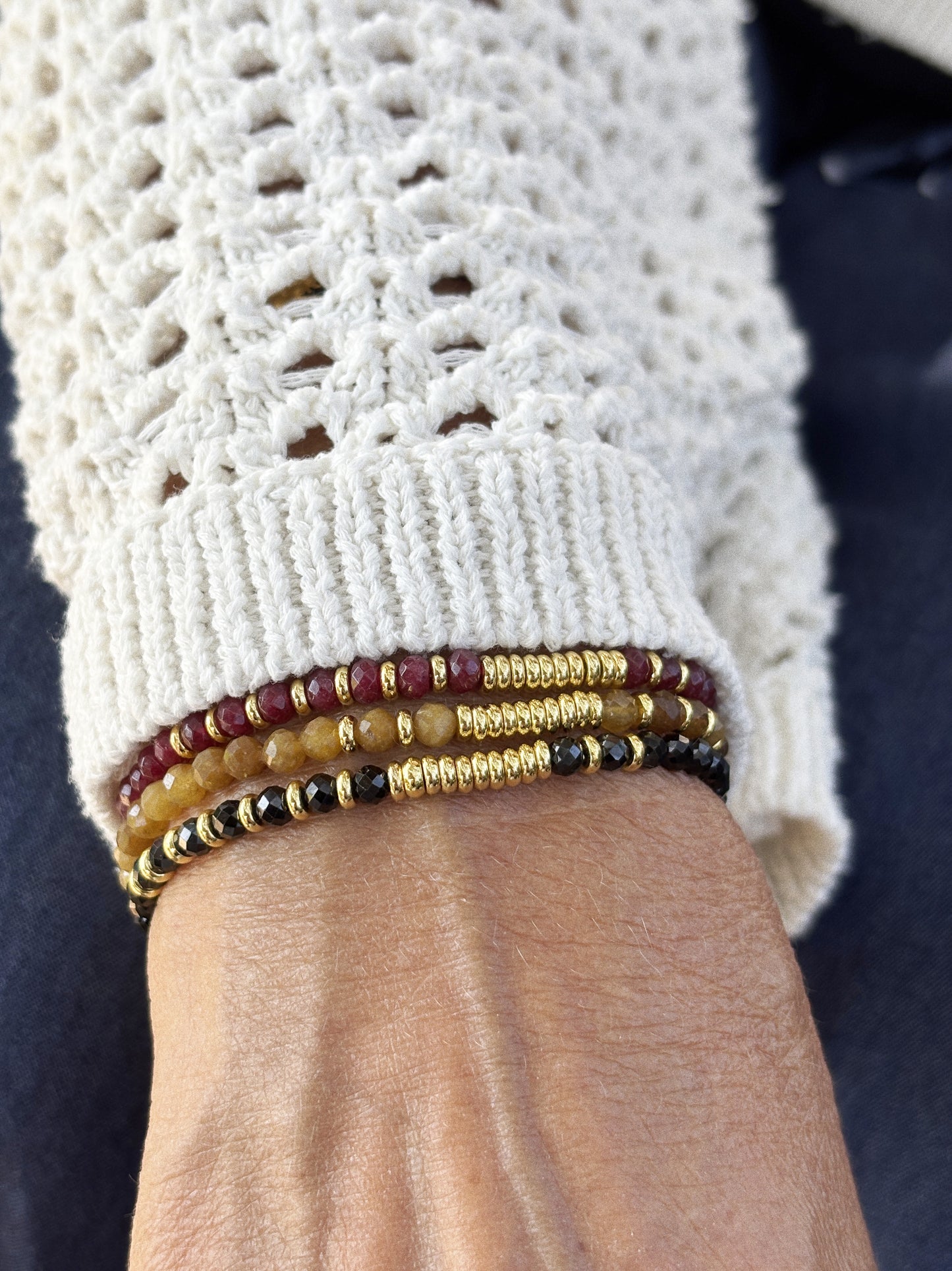 Bracelet Henriette 2-7 – Grenat & Chiffre 777
