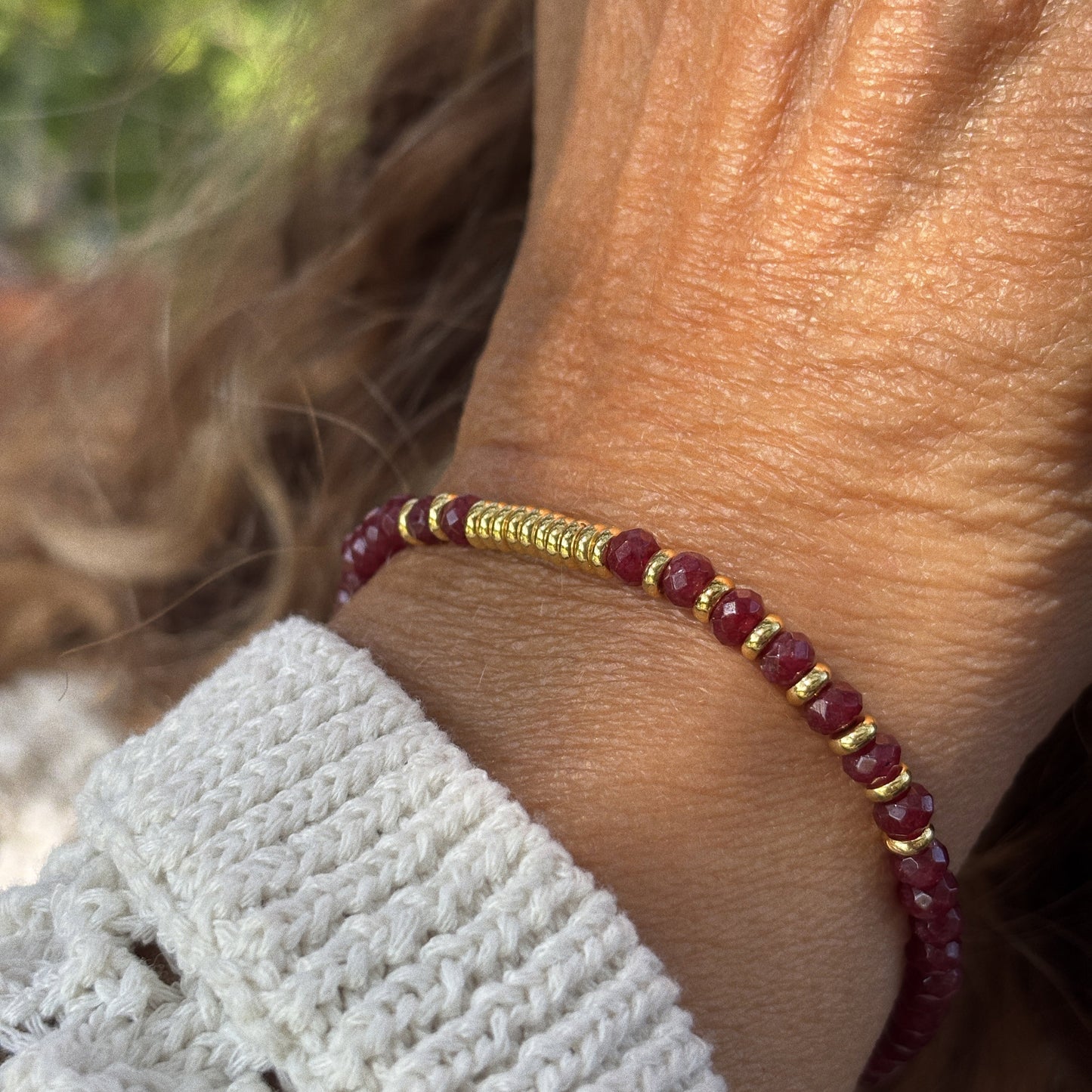 Bracelet Henriette 2-7 – Grenat & Chiffre 777