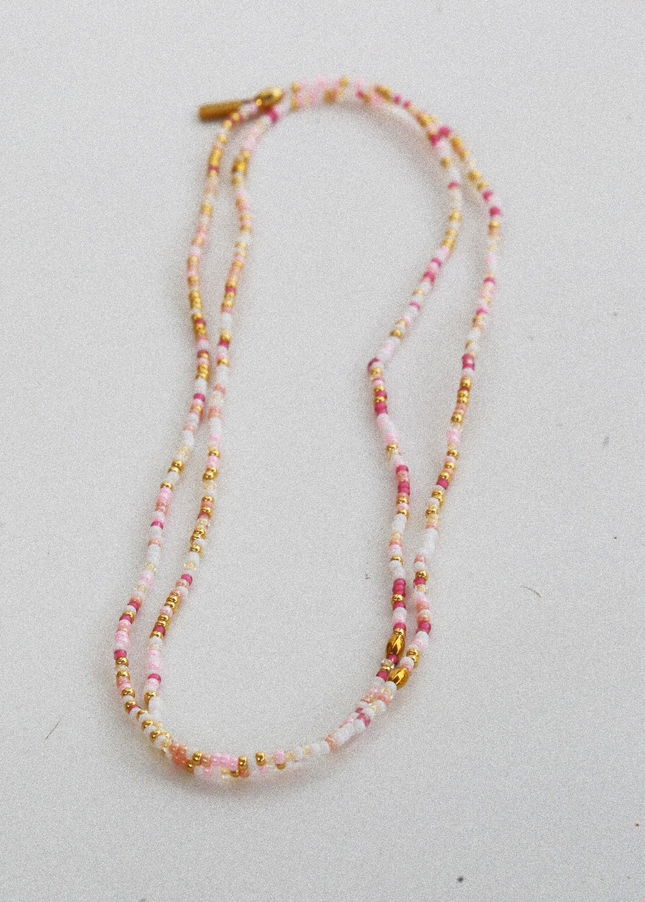 Bracelet 5 tours / Ras de cou “Seconde Peau” – Rose & nude