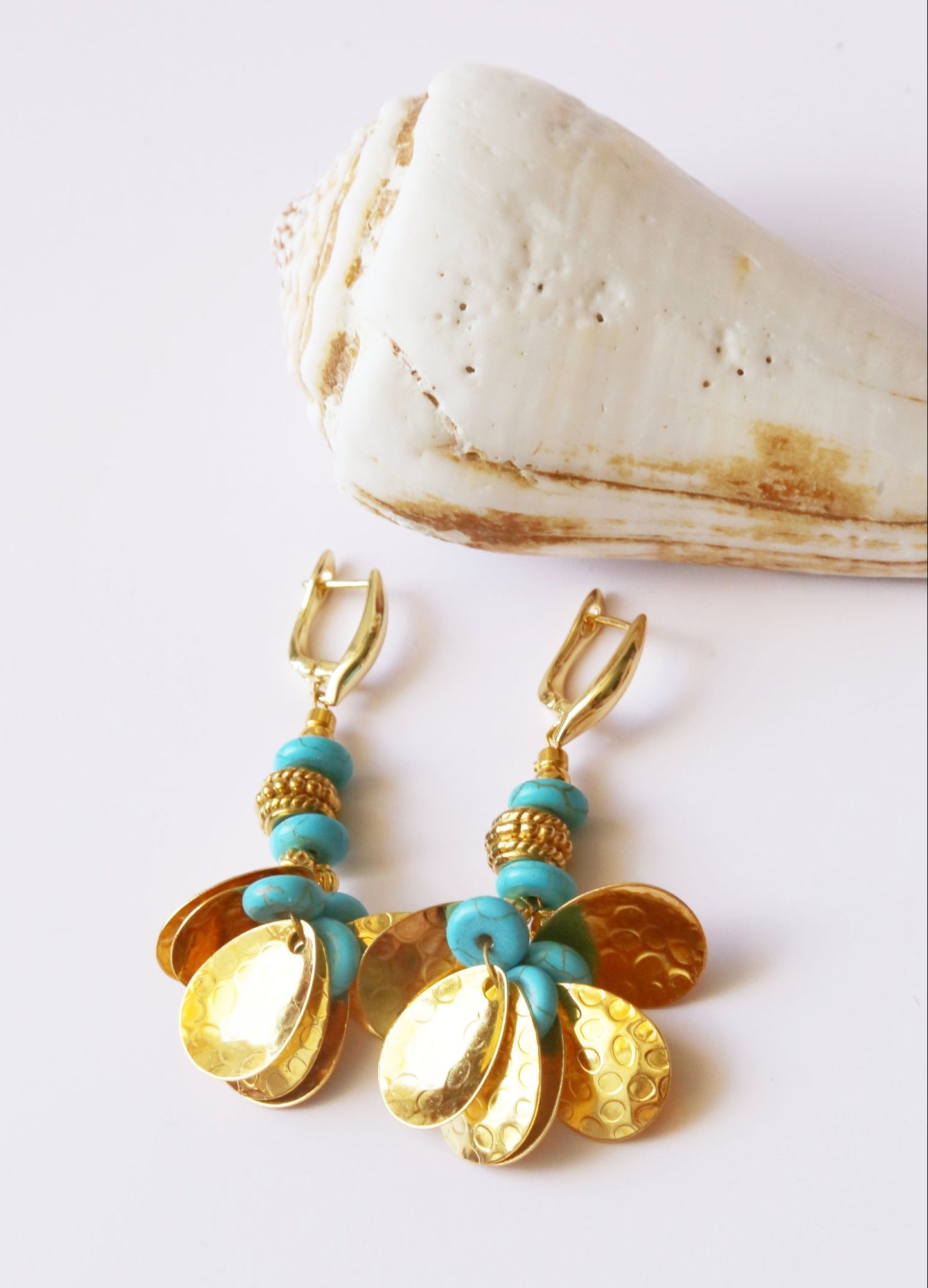 Boucles d'oreilles "Lagon Doré"