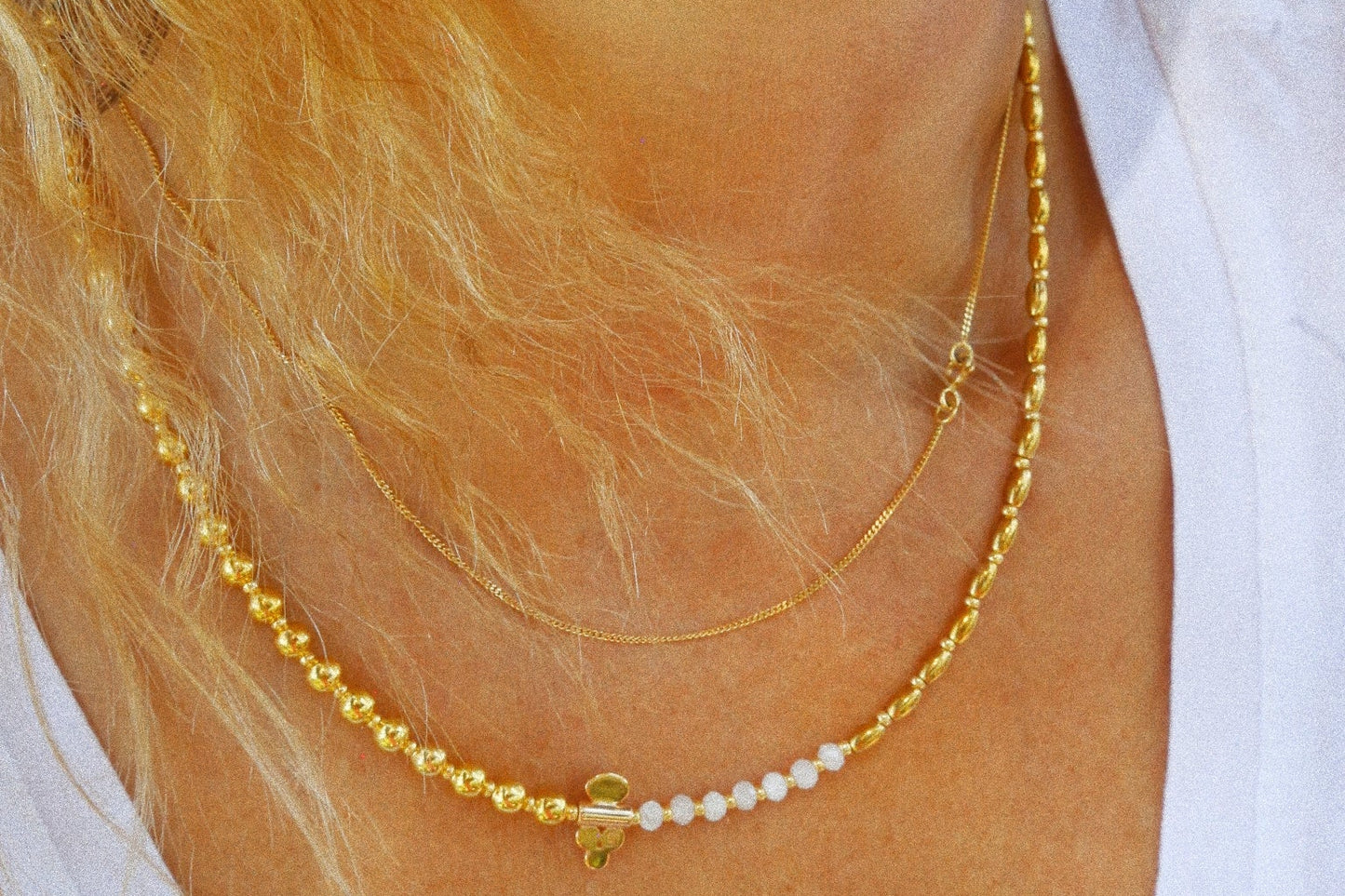Collier “Code 27” – Quartz Blanc & pendentif signautre