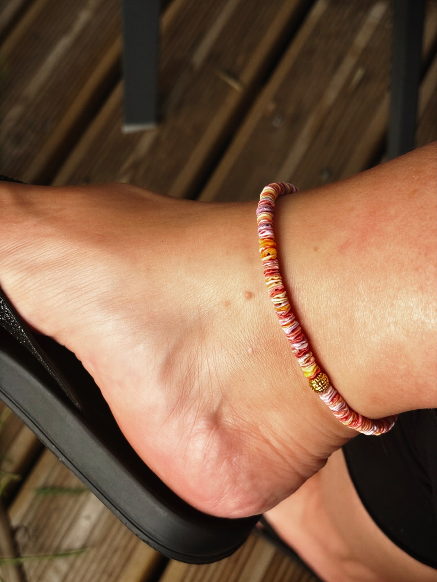 Bracelet de cheville "Sunset Shell"