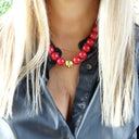 Collier “Bordeaux Audacieuse"