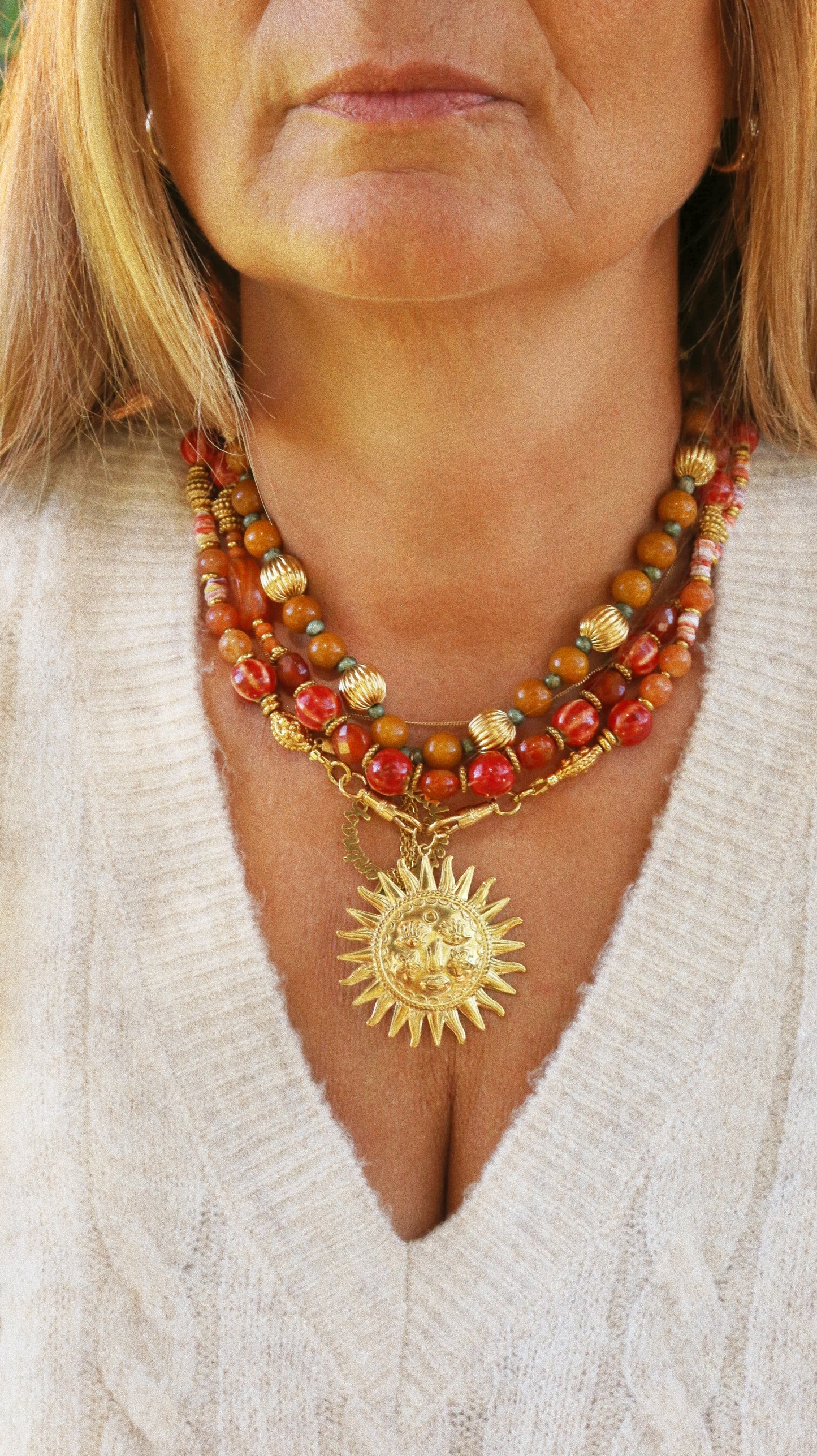 Sautoir “Soleil de la Caverne”