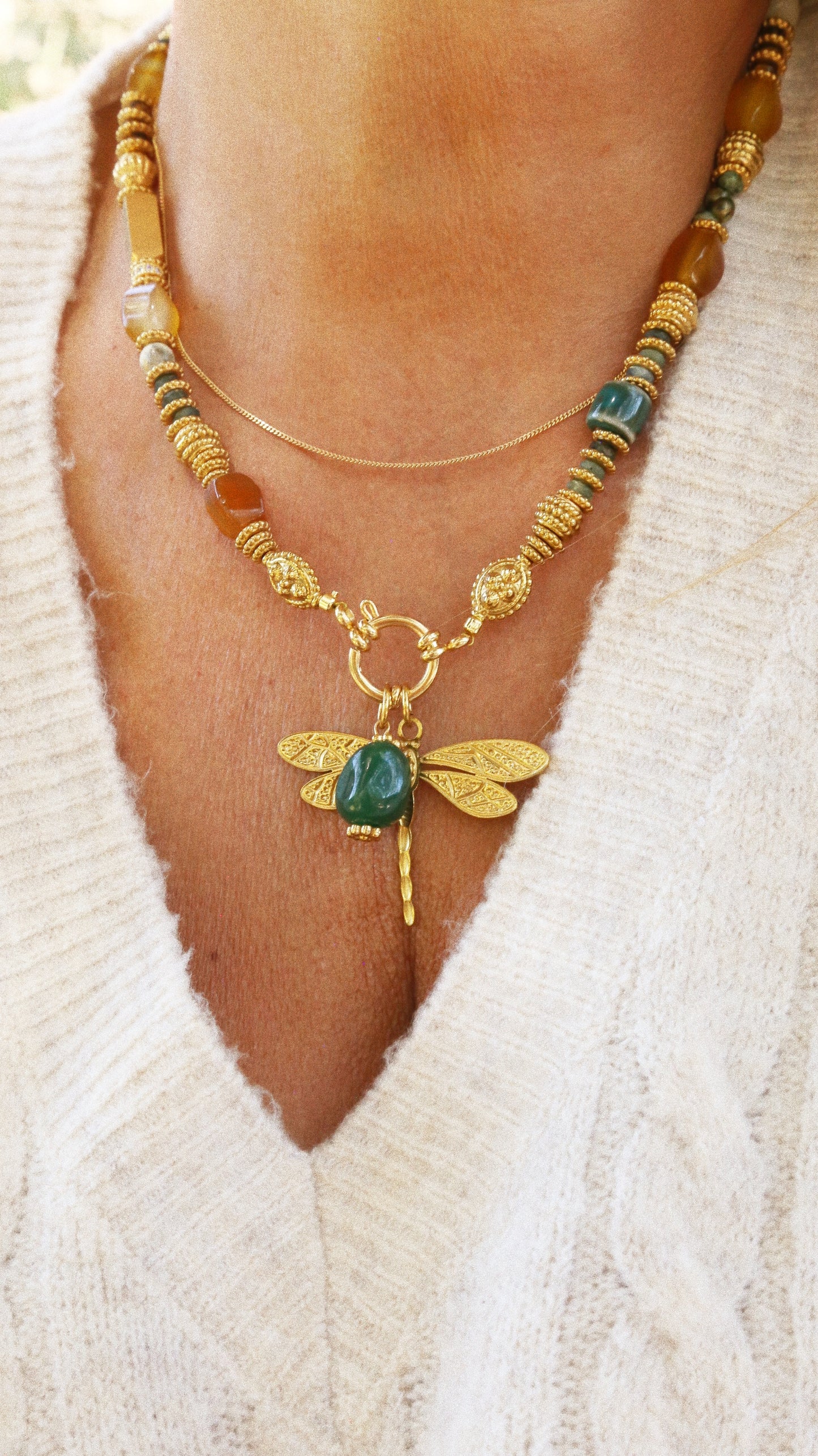 Collier “Libellule de la Caverne”