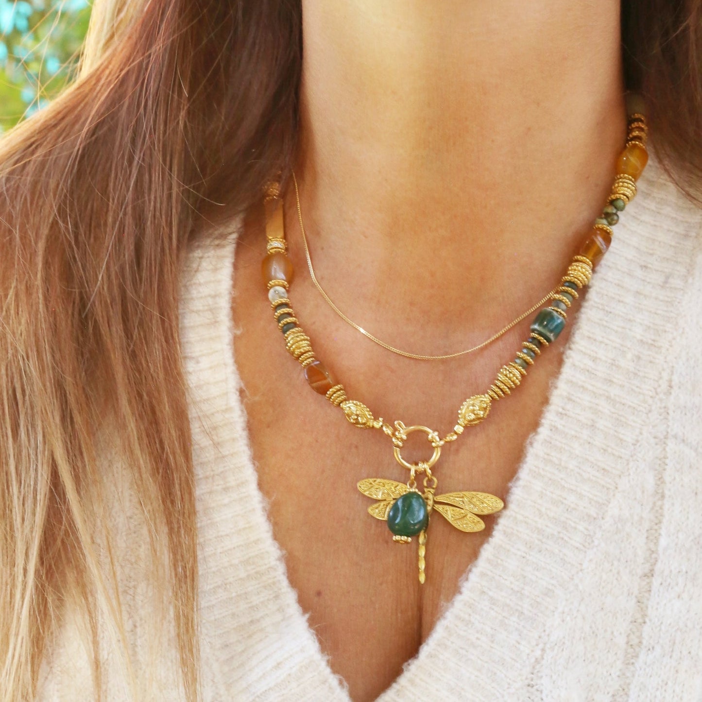 Collier “Libellule de la Caverne”