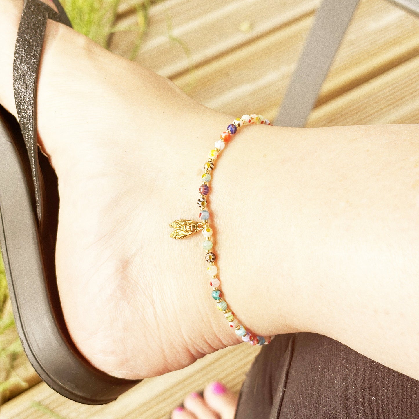 Bracelet de cheville “Cigale d’Été”