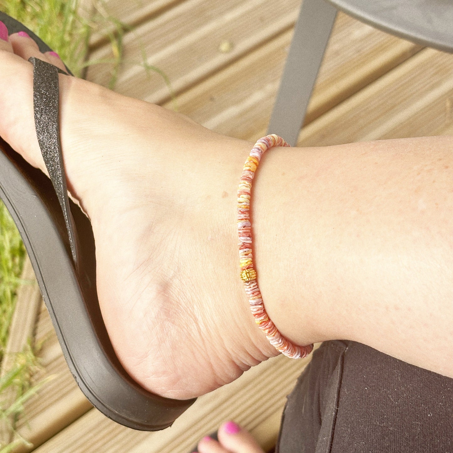 Bracelet de cheville "Sunset Shell"