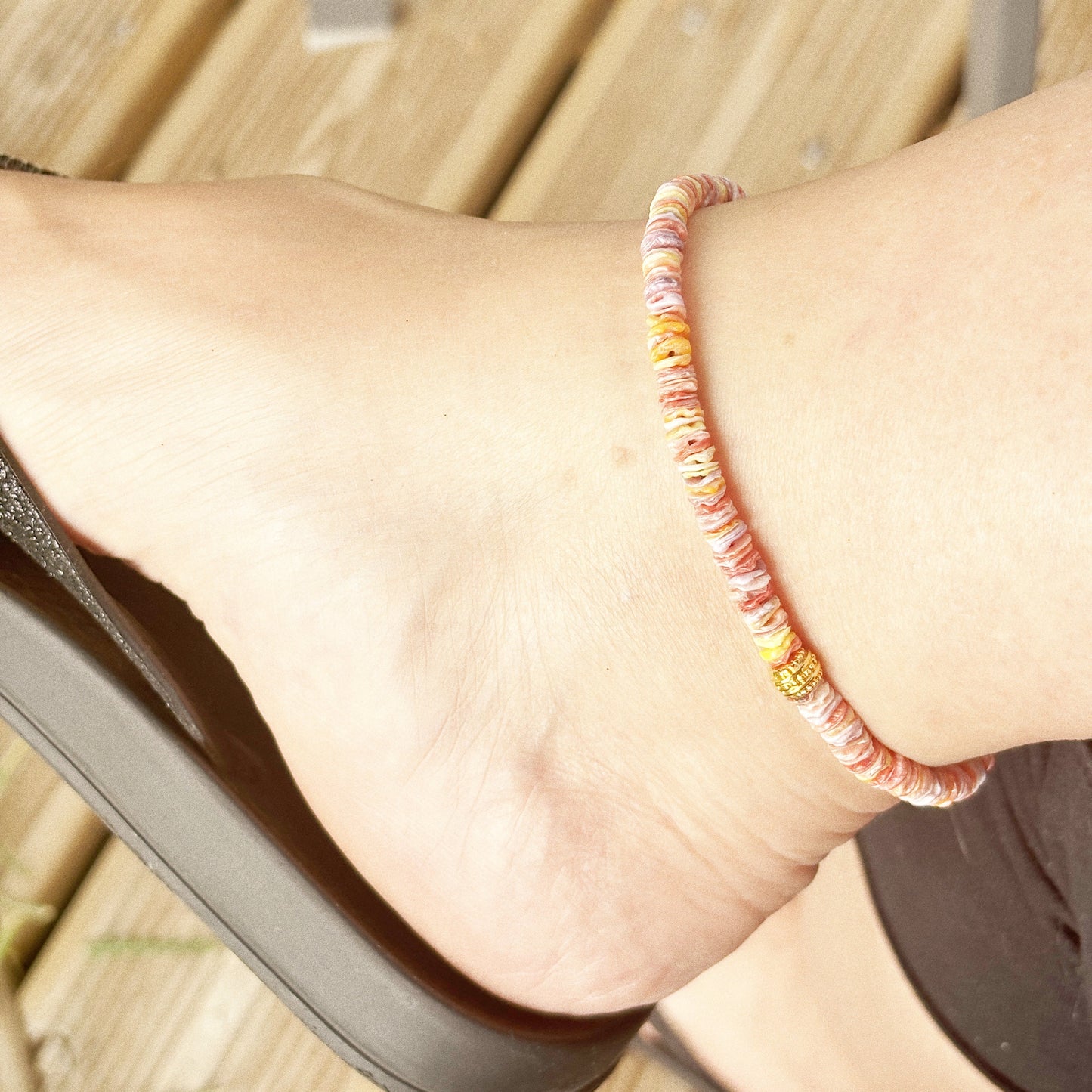 Bracelet de cheville "Sunset Shell"