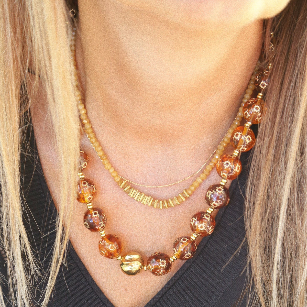 Collier “L'ambrée”
