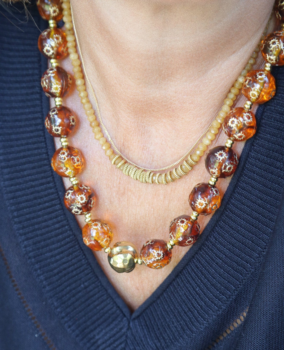 Collier “L'ambrée”