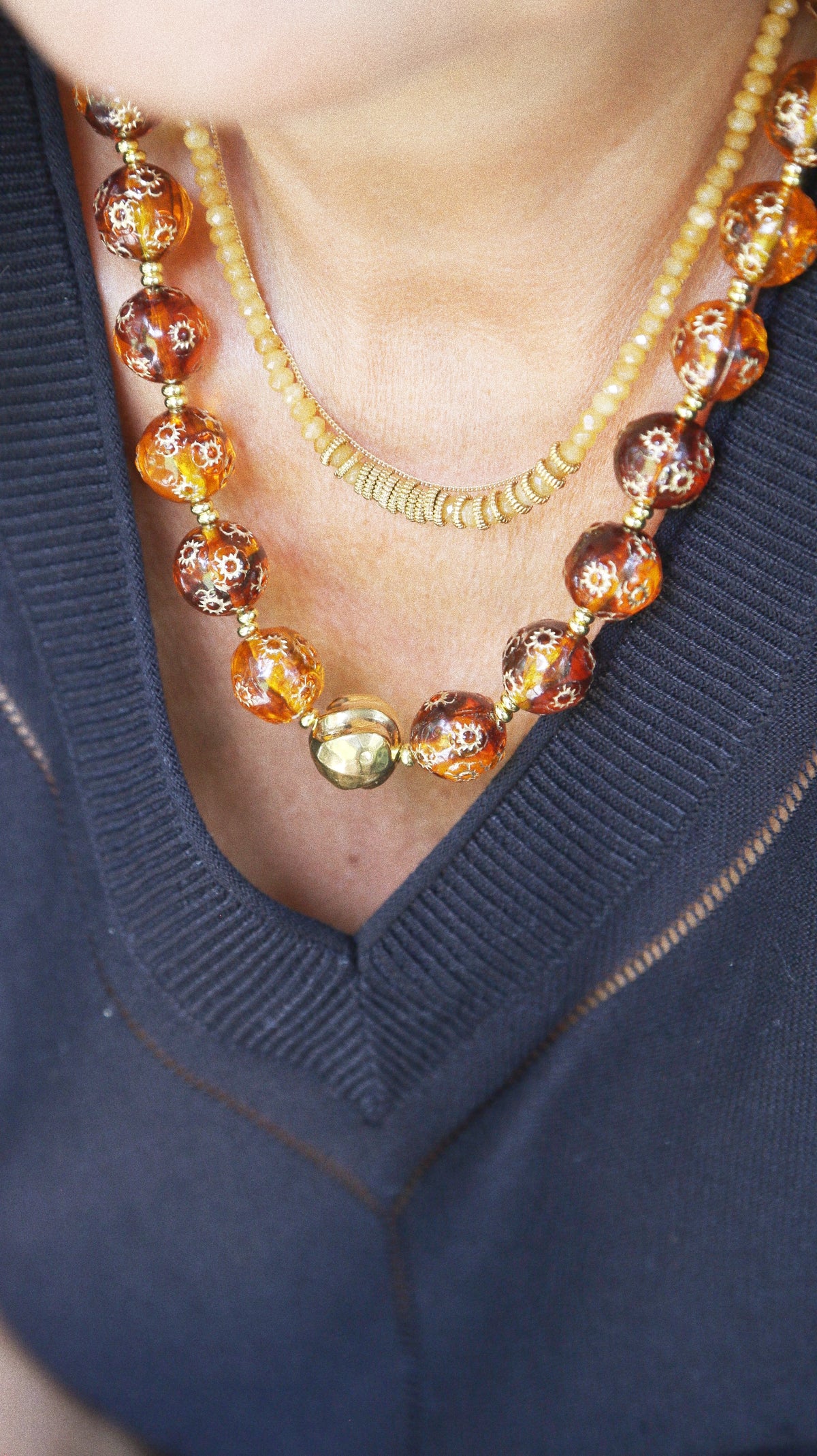 Collier "La Solaire" version vintage