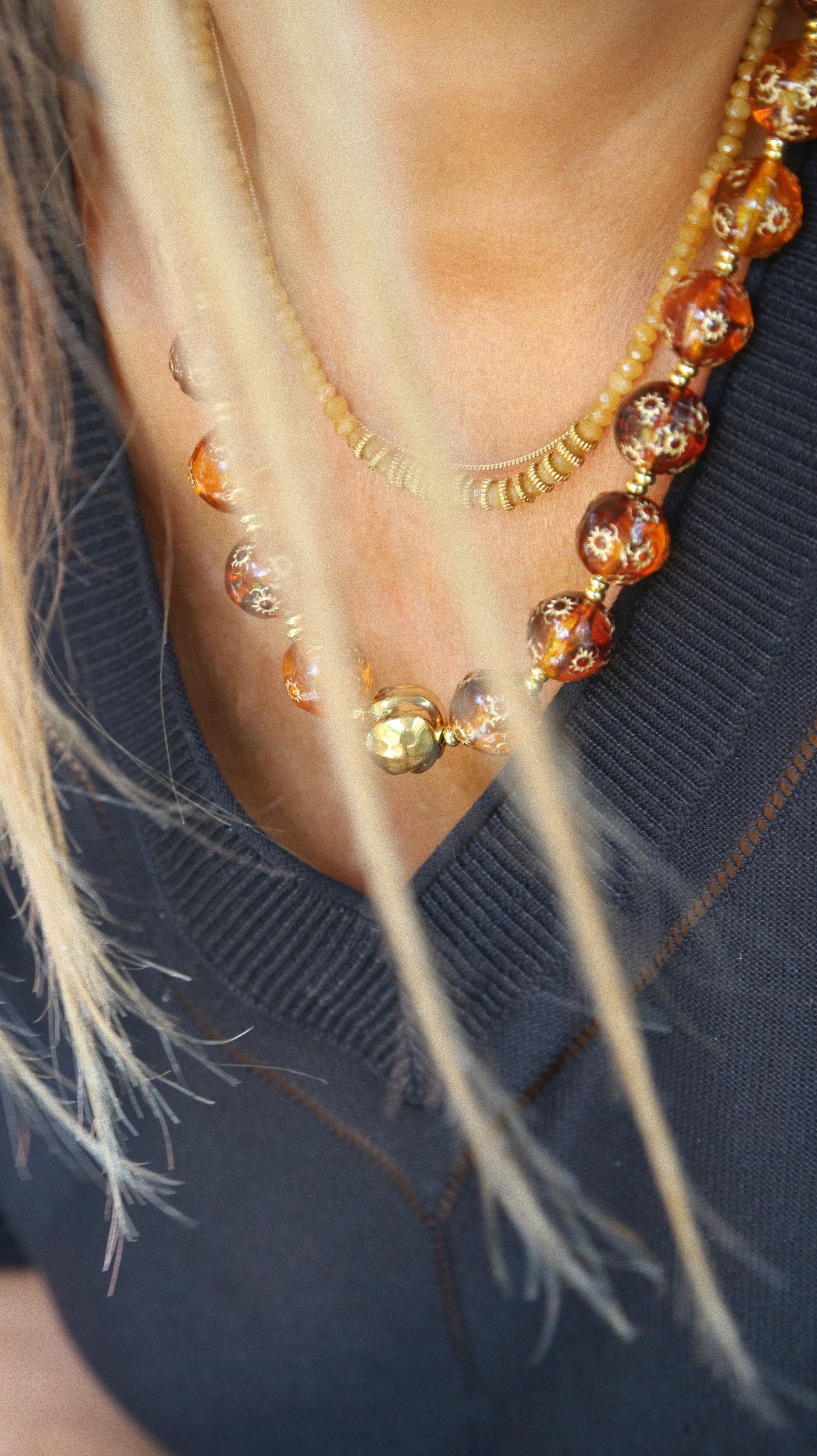 Collier "La Solaire" version vintage