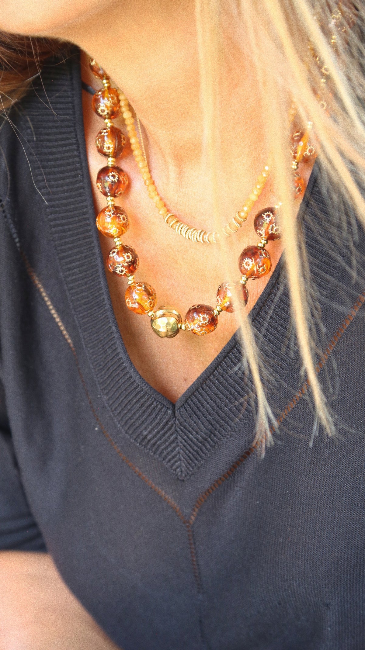 Collier "La Solaire" version vintage