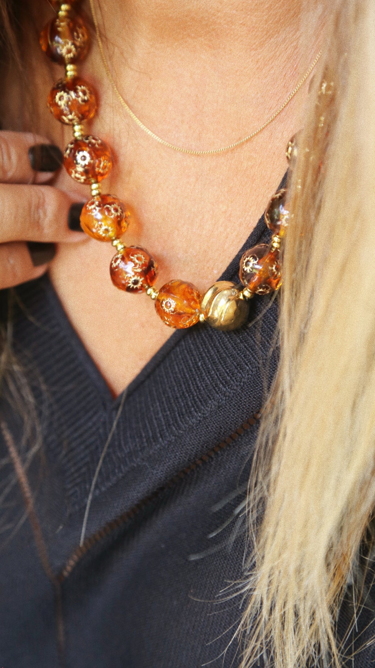 Collier “L'ambrée”