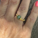 Bague talisman – Perles chrysoprase