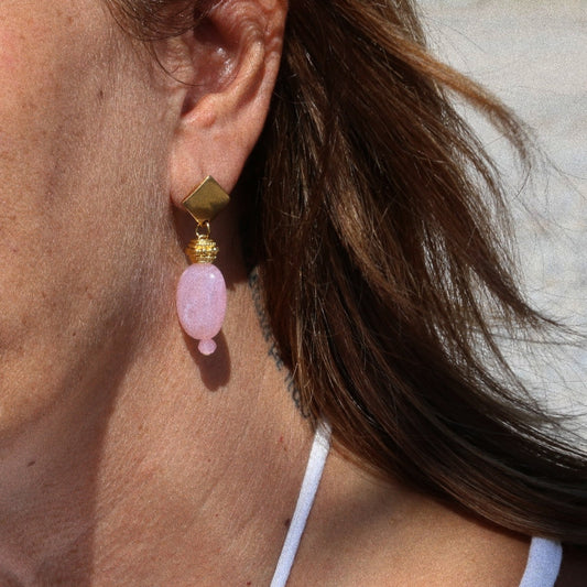 Boucle d'oreille Rose Soleil