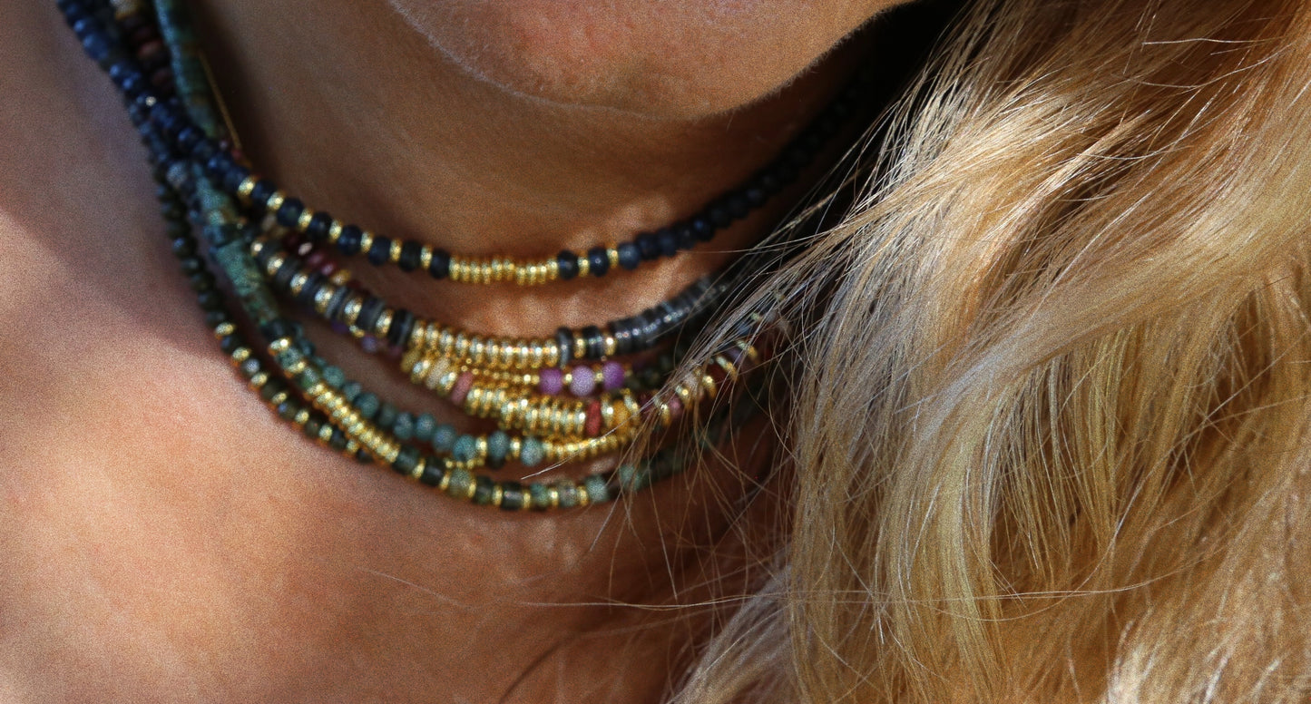 Collier Henriette 2-7 Queen – Agate Indienne