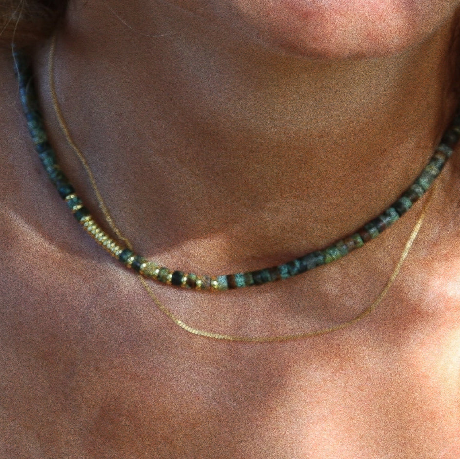 Collier Henriette 2-7 Queen – Agate Indienne