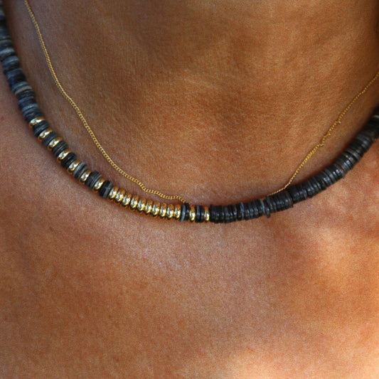 Collier Henriette 2-7 Queen – Coquillage Anthracite