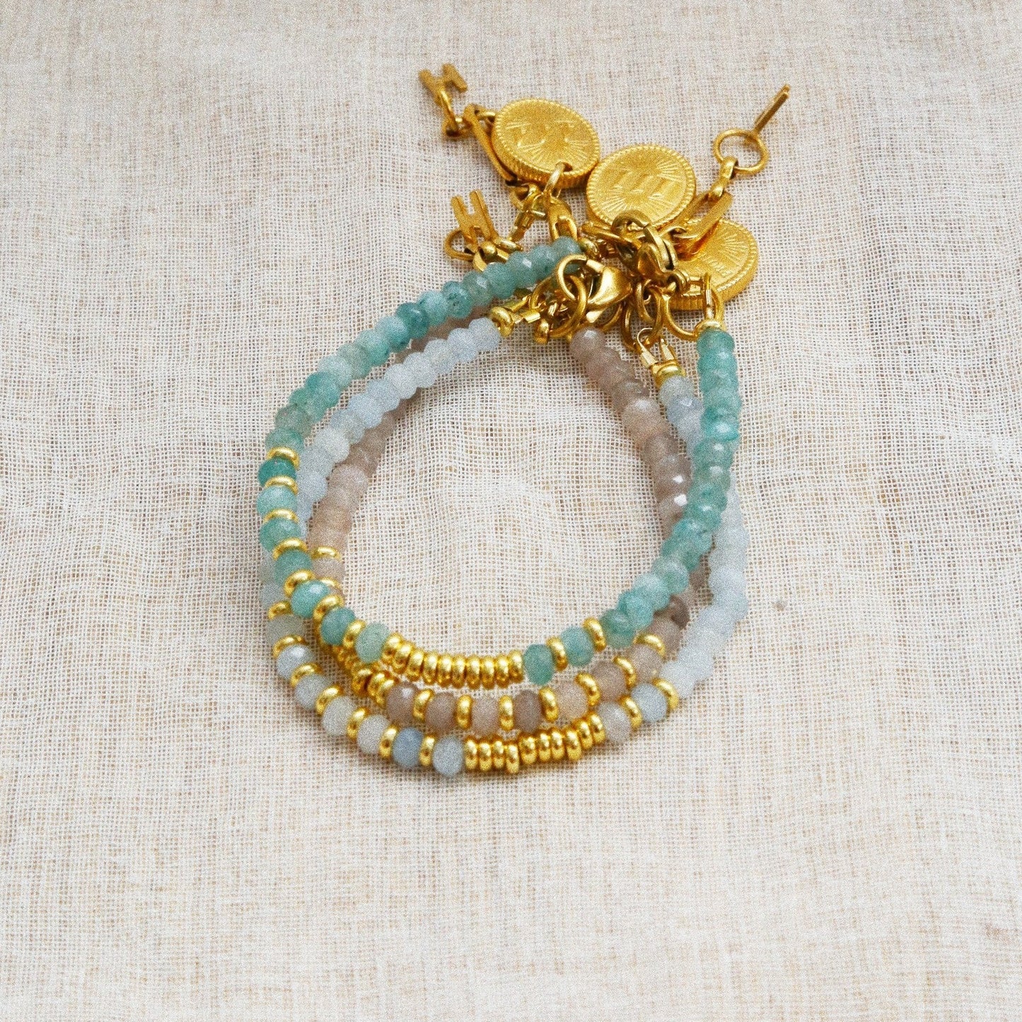 Bracelet Henriette 2-7 – Amazonite & Chiffre 111