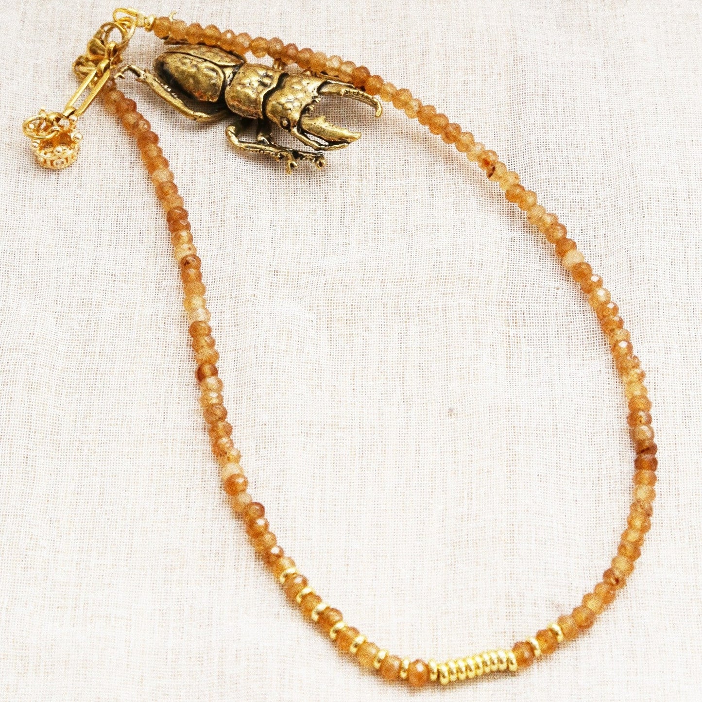 Collier Henriette 2-7 Queen – Agate Jaune