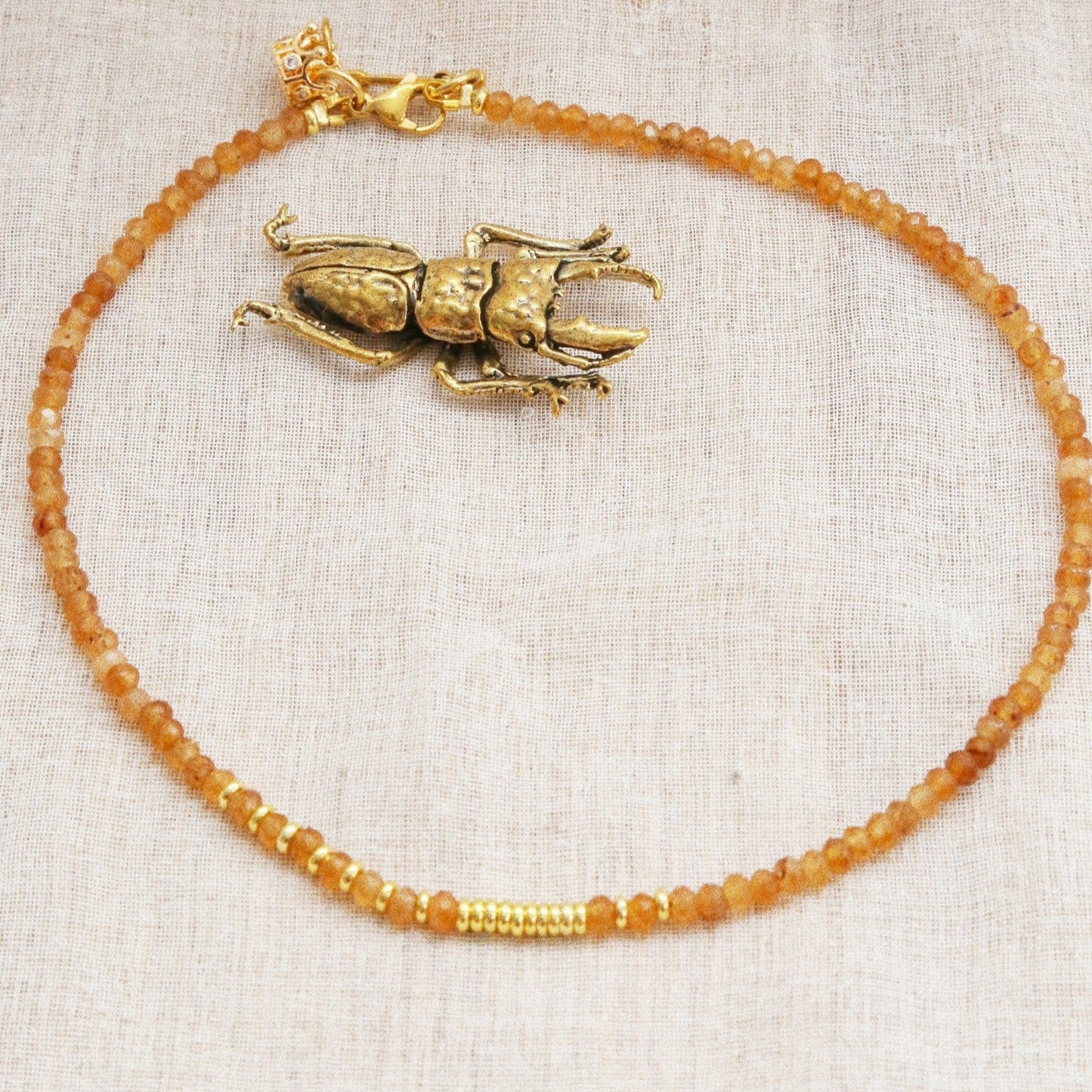 Collier Henriette 2-7 Queen – Agate Jaune