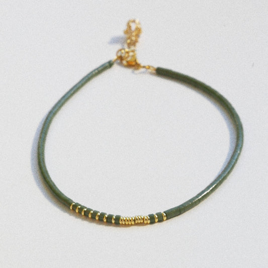 Collier Henriette 2-7 – Serpentine & Couronne Dorée