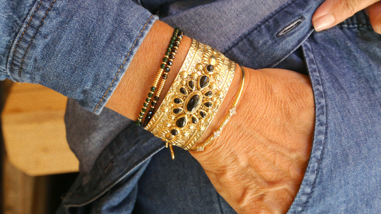 Bracelet Baby H – Agate Noire