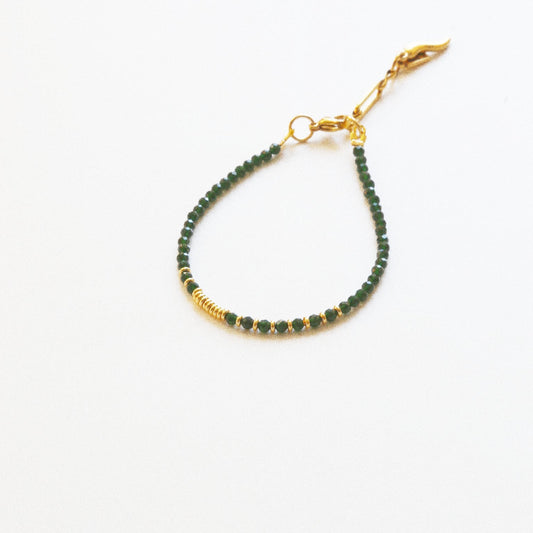 Bracelet Baby H – Calcédoine Verte