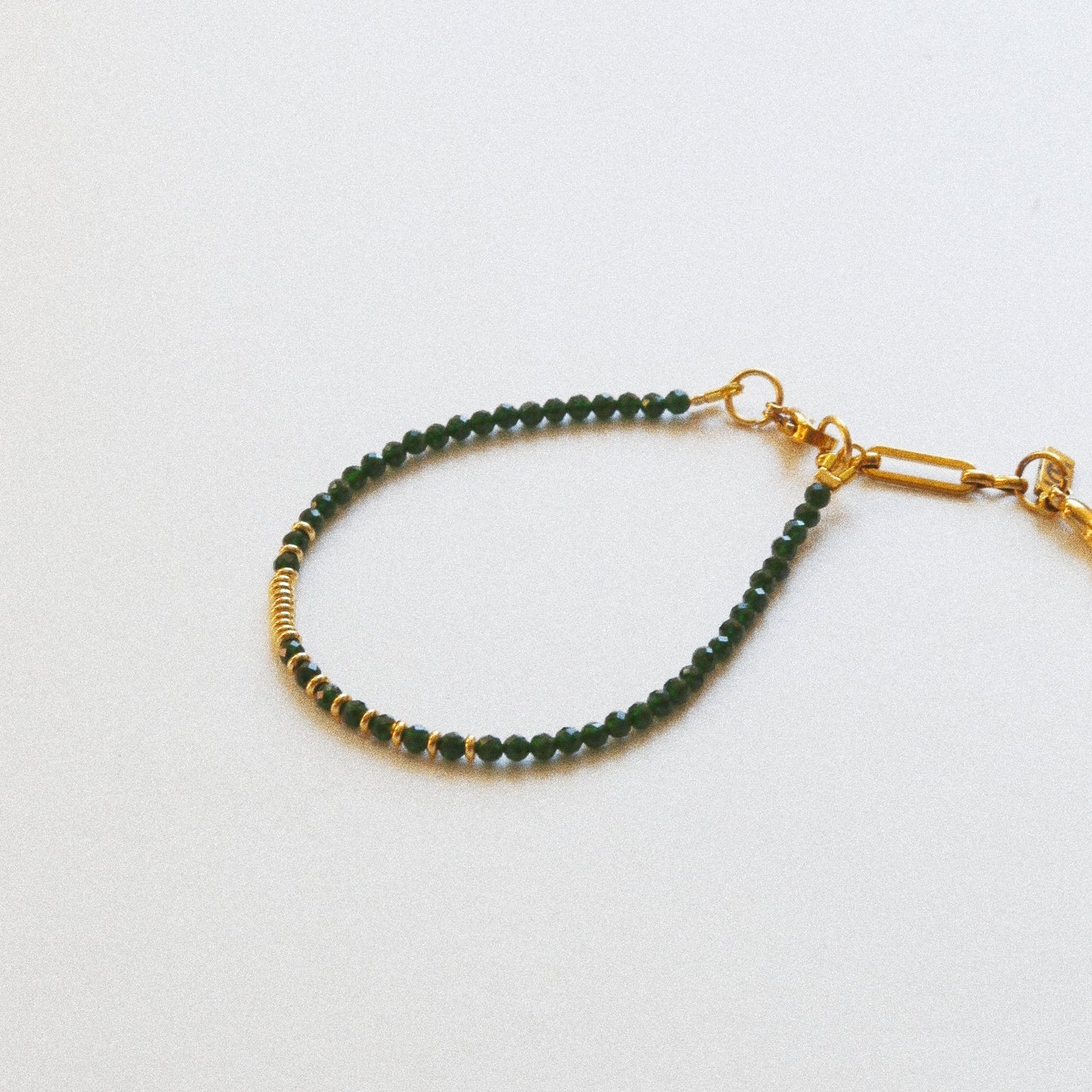 Bracelet Baby H – Calcédoine Verte