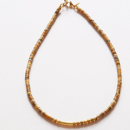 Collier Henriette 2-7 Queen – Jaspe Jaune