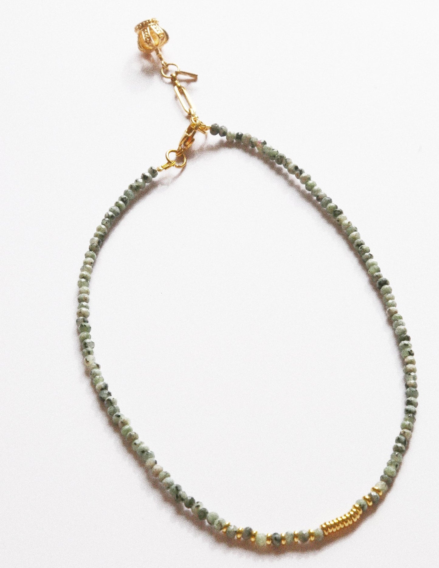 Collier Henriette 2-7 Queen – Jaspe kiwi