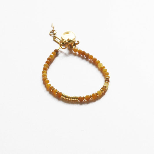 Bracelet Henriette 2-7 – Agate Jaune & Chiffre 444