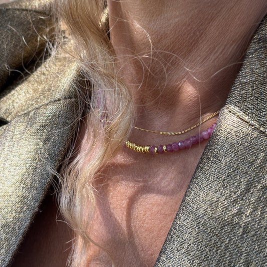 Collier Henriette 2-7 Queen – Quartz Rose