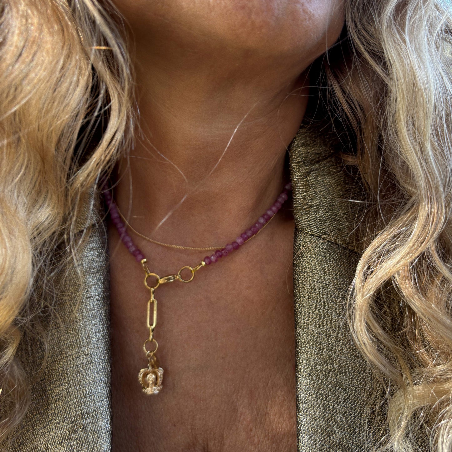 Collier Henriette 2-7 Queen – Quartz Rose