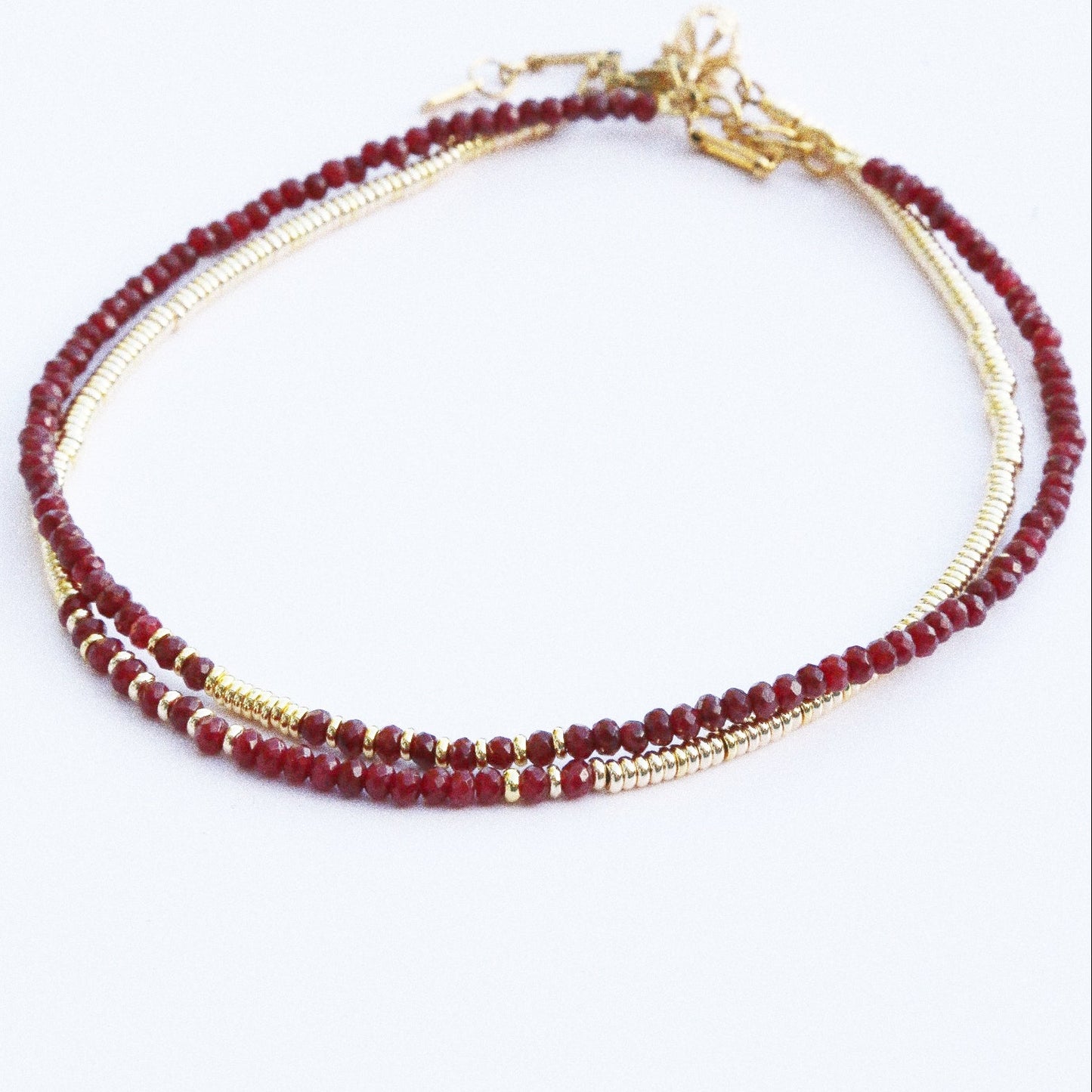 Collier Henriette 2-7 Or – Grenat