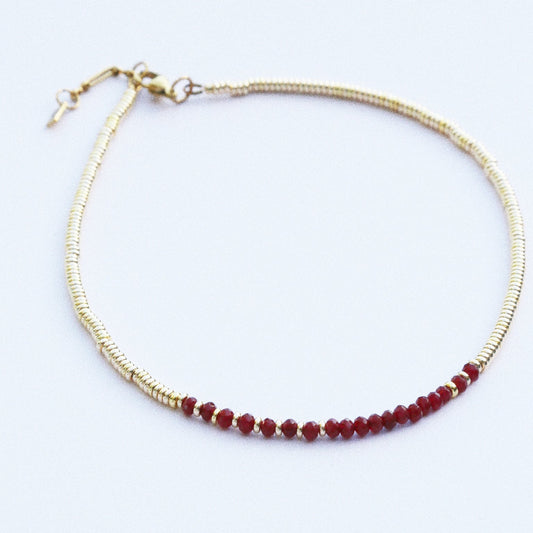 Collier Henriette 2-7 Or – Grenat