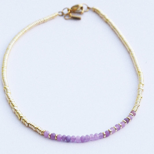 Collier Henriette 2-7 Or – Violet Doux