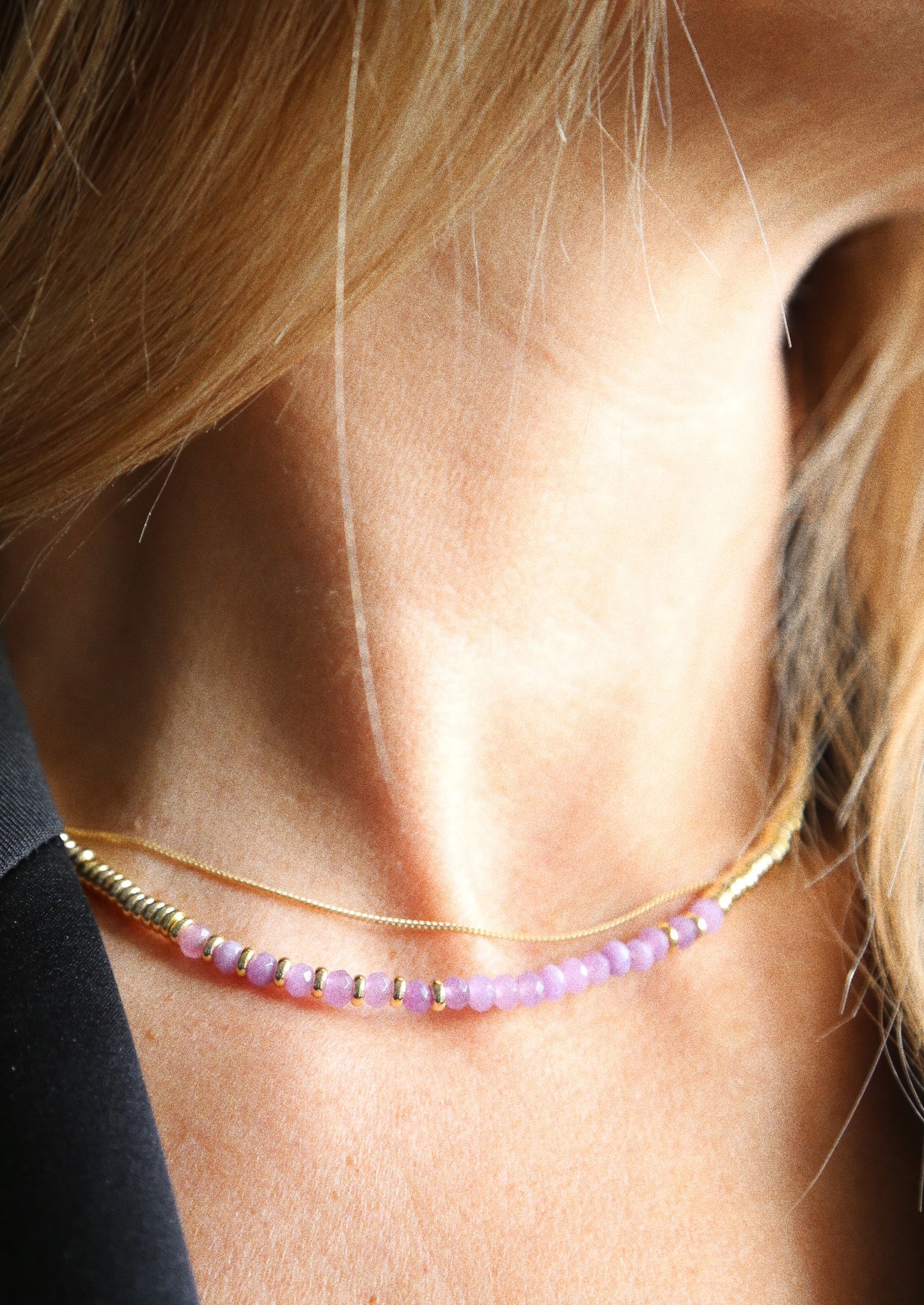 Collier Henriette 2-7 Or – Violet Doux