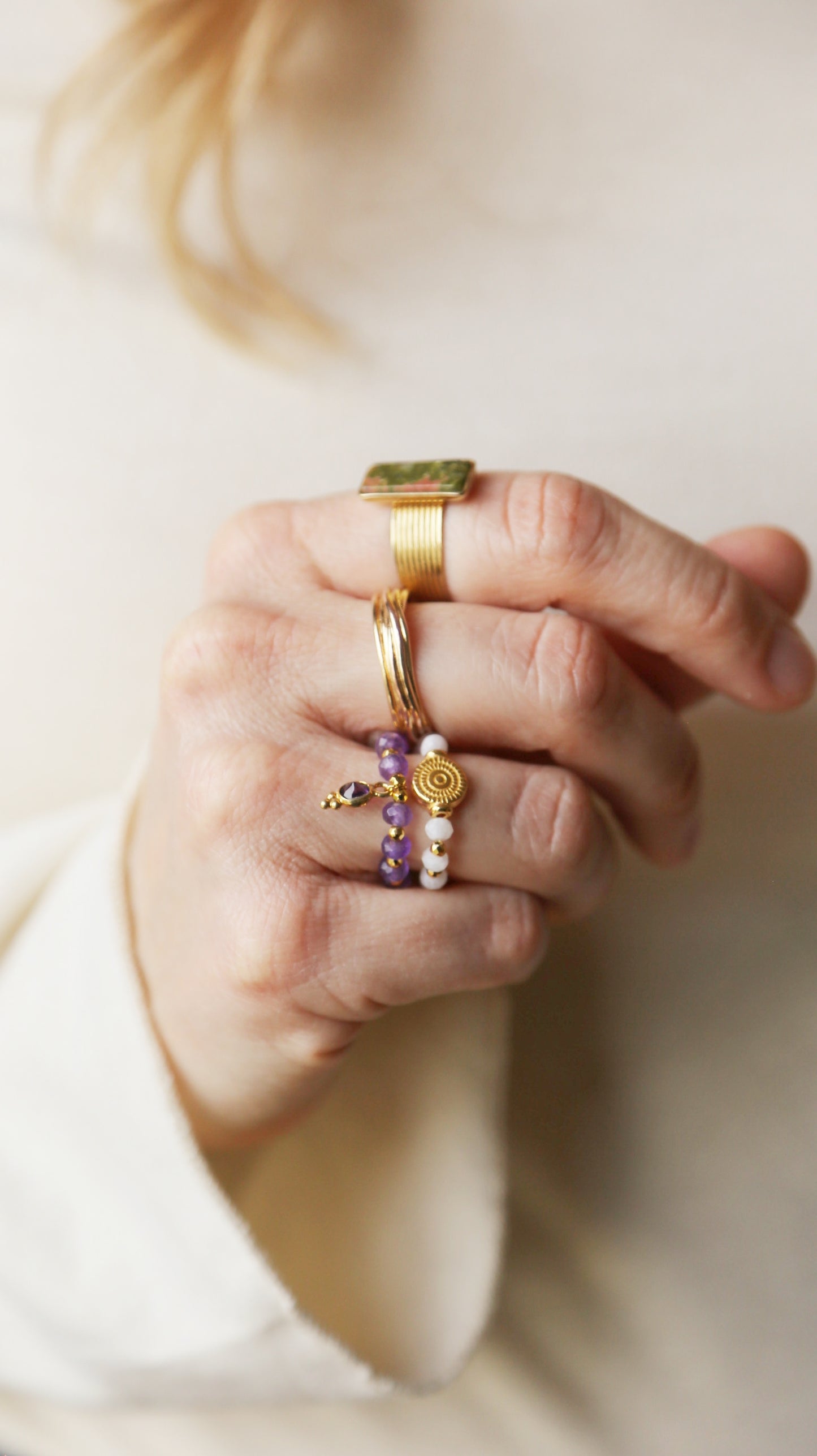 Bague talisman en améthyste – Henriette 2-7